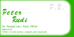 peter rudi business card